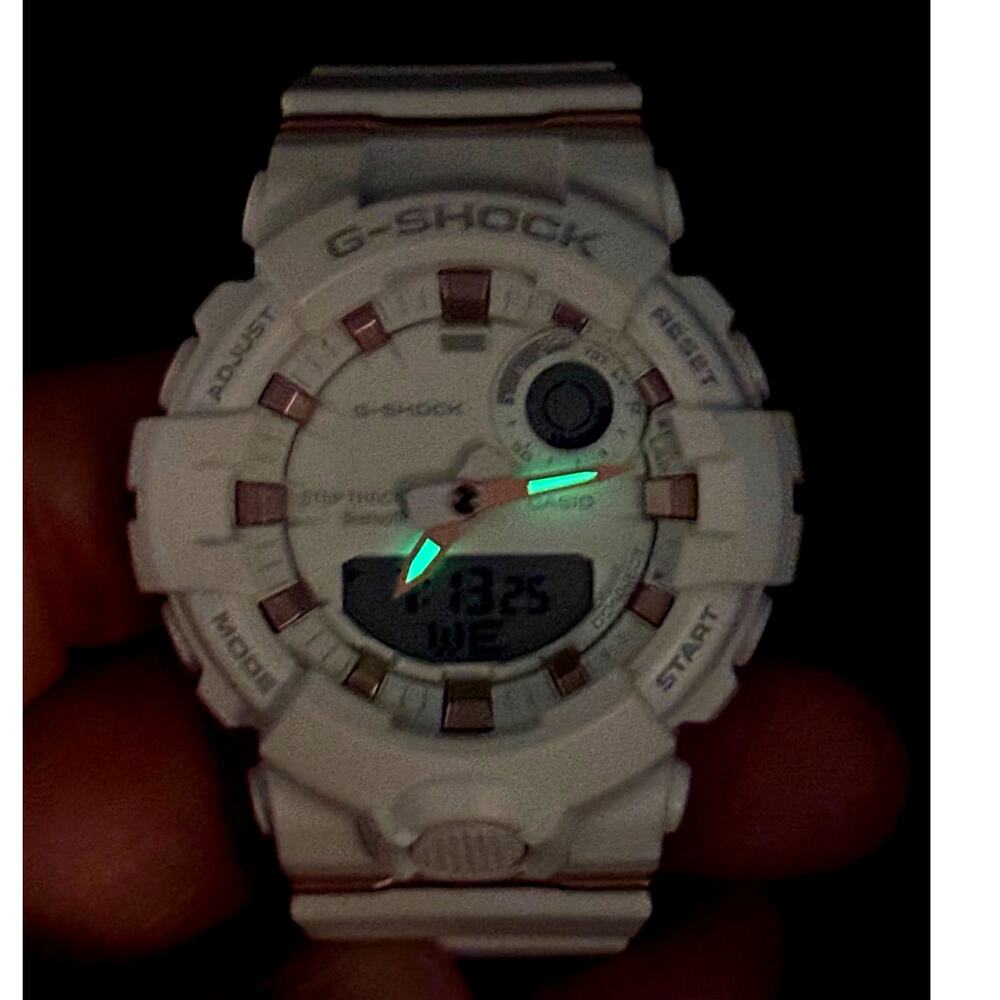 Casio G-Shock GMA-B800-7A Step Tracker Bluetooth White Rose Gold Women's Watch - Picture 8 of 17